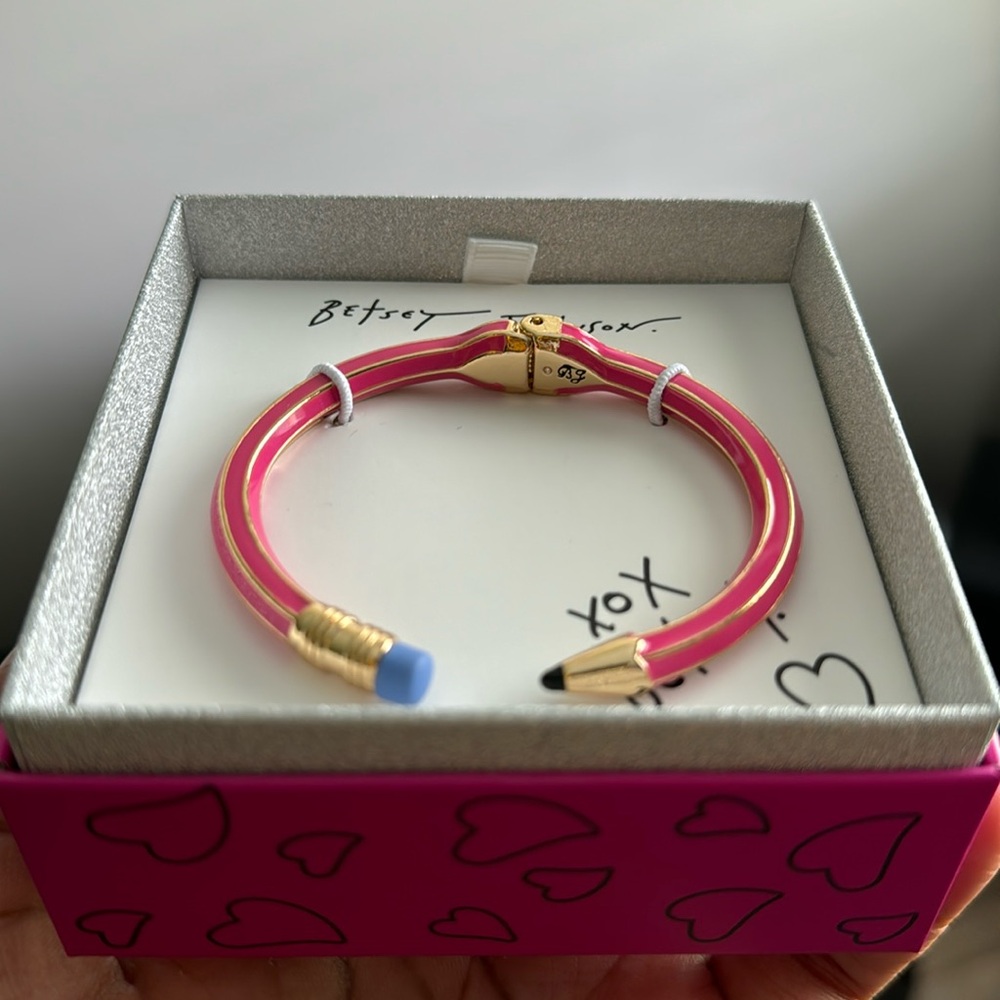 Betsey John pink pencil bracelet